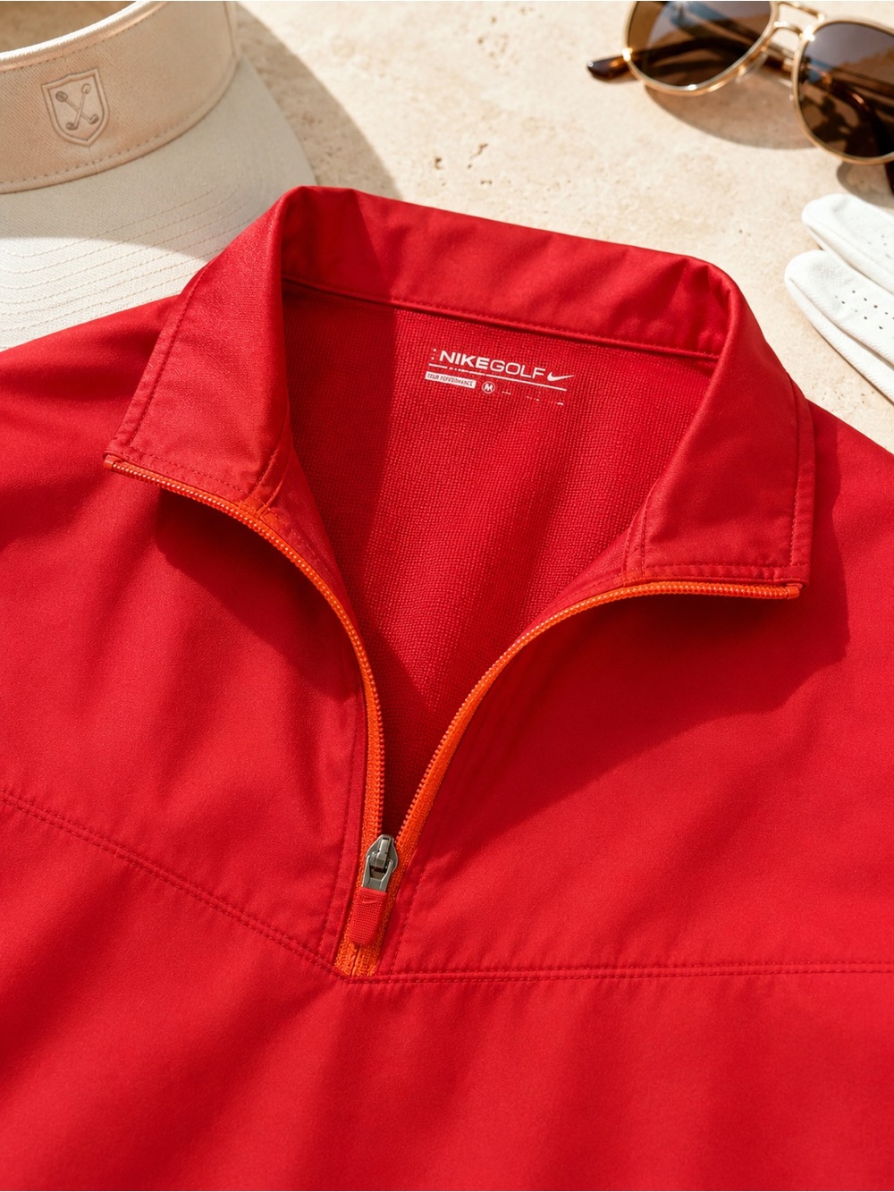 Nike Golf Red Short Sleeve Half Zip Windbreaker Women’s S - Picture 3 of 10